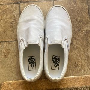 White low top vans
